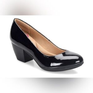 Comfortiva Amora comfortable dress patent leather black pump, Women’s‎ 8W